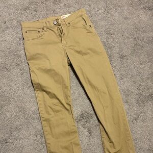 Wrangler Men Khaki Straight Leg Jeans